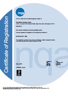 West Midland Grinding ISO 9001 2008 Certificate